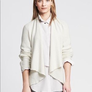 Banana Republic Ribbed High-Low Open Cardigan